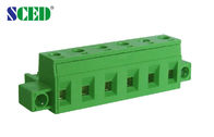 Los bloques de terminales eléctricos verdes de cobre amarillo PA66 echan 5.08m m 300V 18A 2-22 postes