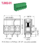 57A Bloque de terminales de tornillo de PCB de 10,16 mm de tono Euro Serie de elevación con datos técnicos UL