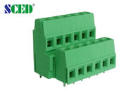 Conector de poder del bloque de terminales de tornillo del PWB del color verde de 2 niveles