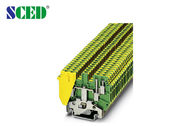 2.5mm2 anchura uso del elevador del AWG 30 - 12 de la serie del carril del dinar del color amarillo y verde de 5.2m m