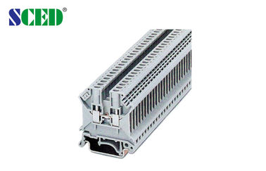 Sola anchura terminal 5.2m m 600V 20A de los bloques de terminales del carril del dinar de la cubierta