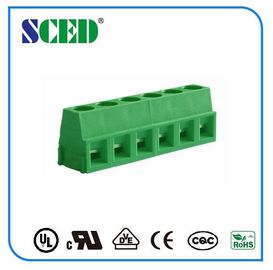 Eche la echada de rosca del plástico 300V 10A 5.08m m del verde del bloque de terminales de 5.08m m