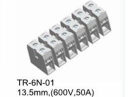Alimentación terminal de acero del tornillo 50A a través del cobre de la echada 13.5m m 2-16 postes del conector