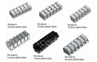 Alimentación terminal de cobre 50A a través de la echada 13.5m m del conector 2-16 postes
