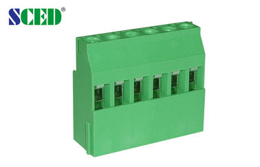Tipo euro latón de rosca de la echada del verde 5.08m m del bloque de terminales 300V 15A del PWB