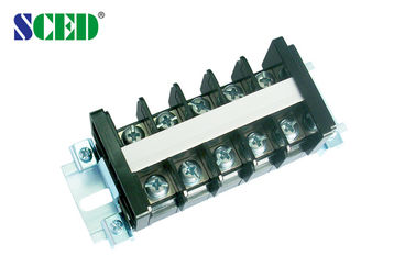 600V 60A Rail Mounted Terminal Block , 14.00mm Electrical Terminal Blocks 4 - 20 AWG