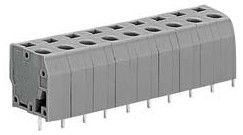 300V 12A 2P - 16P Screwless Terminal Block , 7.62mm Spring Clamp Terminal Blocks
