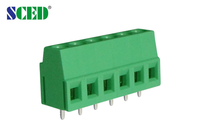 Bloque de terminales de PCB de una sola plataforma 300V 10A M3 2-24 polos paso de 5,08 mm