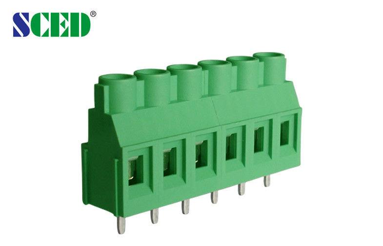 Bloque de terminales 300V 30A 2-16 postes del PWB del tornillo 9.52m m del M3 del color verde