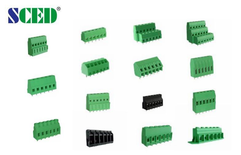 Double Levels Spring Cage Clamp PCB Terminal Block 300V PA66 Stackable Connector