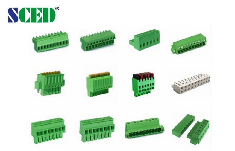 Femae Pluggable Plug In Terminal Block 2 - 22 Poles 18A Screwless Terminal Connector