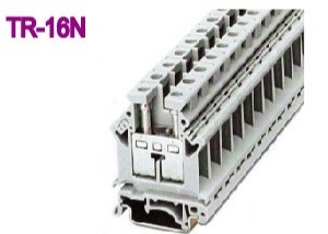 101A Din Bloques de terminales de ferrocarril 800V 25mm2 de latón 12.2mm Ancho de la terminal