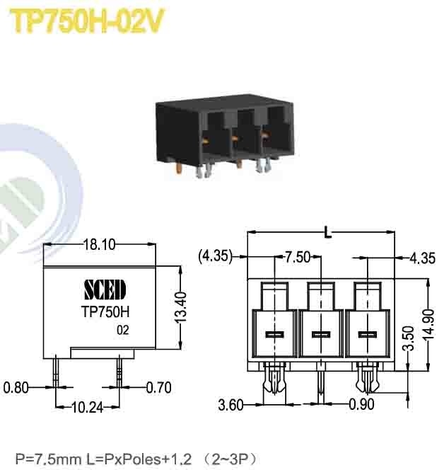 Diseño flexible Bloque de terminal enchufable de 7,5 mm 300V 32A con terminal de cobre UL CE competitivo