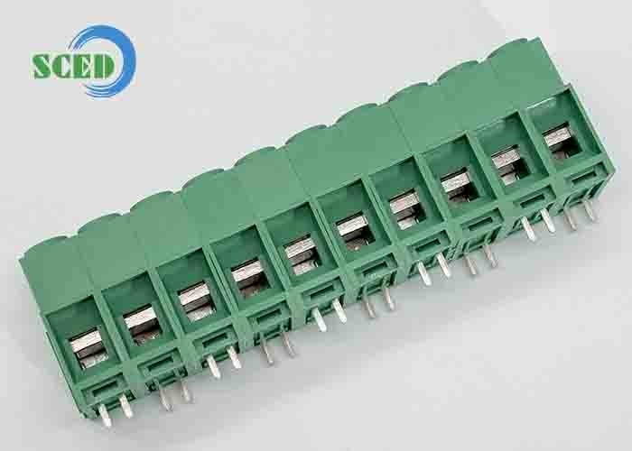 10.16mm 57A Bloque de terminales de PCB de latón verde PA66 con chapa de níquel