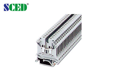 6mm2 AWG 30-10 del bloque de terminales 600V 30A del soporte del carril de la anchura 6.2m m