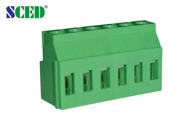 Bloque de terminales de PCB verde 5,08 mm Centro de espaciado 300V 10A PA66 Latón