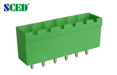 Eche 5.08m m enchufan la pieza masculina plástica verde del conector 2-24 postes del bloque de terminales