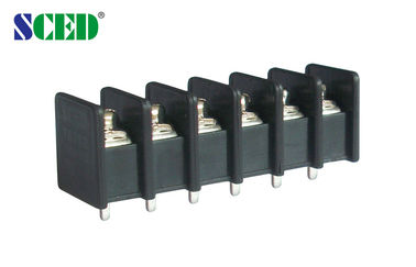 Conector de cobre amarillo del terminal del PWB de la echada 15A 2-24 postes del bloque de terminales 7.62m m de la barrera de PBT