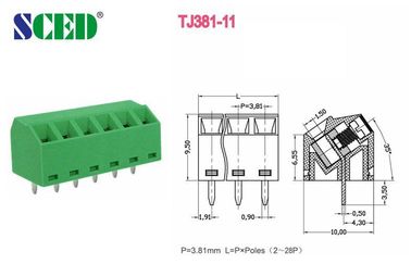 Aprisa conecte AWG 16-24 45 Pin del bloque de terminales 2 de tornillo del grado - 28 Pin 3.81m m