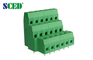 Bloque de terminales de tornillo de PCB de tres niveles Euro Tipo de serie de elevación de 5,08 mm de latón