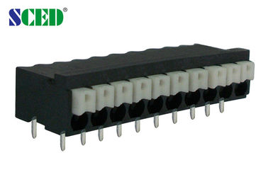 latón 300V 2-28 postes LCP UL94-V0 de la echada del bloque de terminales 3.5m m de la primavera de 10A Screwless