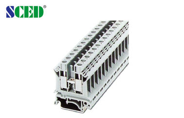 bloques de terminales montados sobre carriles de 10.2m m, 65A del AWG 24 - 6 bloque de terminales de la barrera de 600V