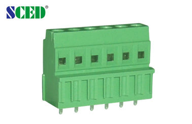 CE euro verde de la UL de la echada 3.81m m 300V 10A del estilo del bloque de terminales del PWB del plástico