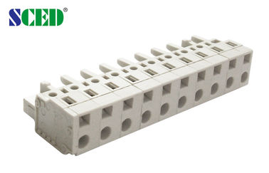 Echada enchufable femenina de un solo nivel del conector 7.5m m del bloque de terminales, 300V 15A, 2P-16P