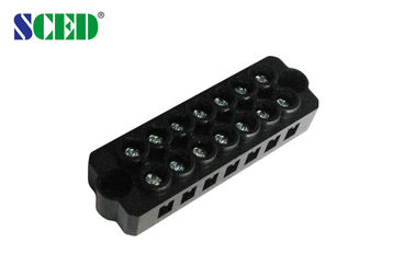 Bloque de terminales del soporte del panel del negro 7.40m m 300V 20A 7P para el interruptor/PWB