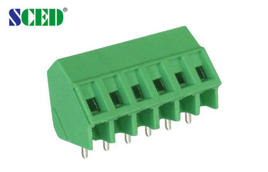 Solo AWG del bloque de terminales 300V 10A 2P-24P 12-26 de tornillo del PWB de la echada 5.08m m de la cubierta