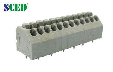 Eche el bloque de terminales de la primavera del PWB de 3.50m m, bloques de terminales de 300V 5A 28P Screwless