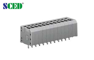 bloque de terminales de Screwless de la echada de 3.81m m, bloque de terminales eléctrico 2P - 28P 300V 16A