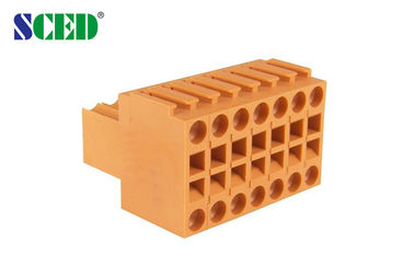 3.50m m enchufan el bloque de terminales de Screwless con de un solo nivel, 2*2P - 24*2P