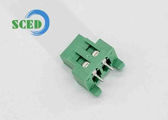 300V 10A M3 tornillo 12-26 AWG conector de bloque de terminal PA66 material aislante verde 5.08mm espaciado