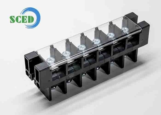 101A 21.0mm PBT Perforación 600V Alimentación a través del bloque terminal con cubierta de plástico