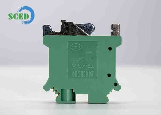 Ancho 8,2 mm Din Bloques de terminales ferroviarios Tipo de tierra AWG 24 - 8 Transporte ferroviario