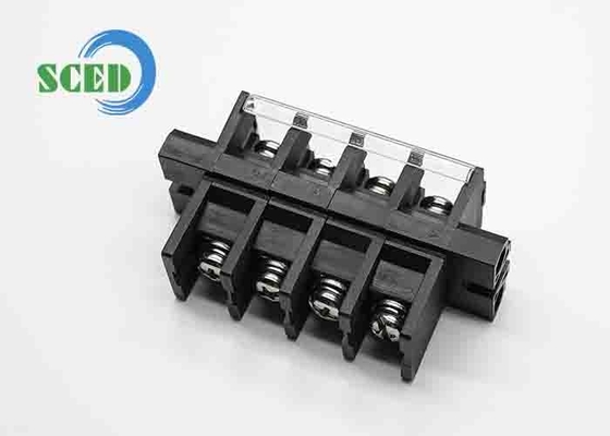 Piso 13mm Conector eléctrico Bloque M5 PBT Conector de terminal de tornillo montado en panel negro