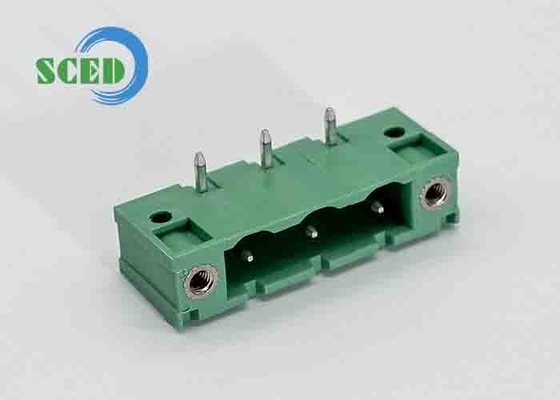 Encabezado de encabezado de conexión masculina 7.62mm 300V 18A PA66 Bloque de terminal enchufable