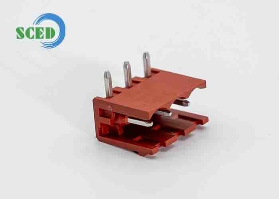Punto 5.00mm 300V 18A 2-22P encabezado masculino PCB conector de bloques terminales rojos enchufables