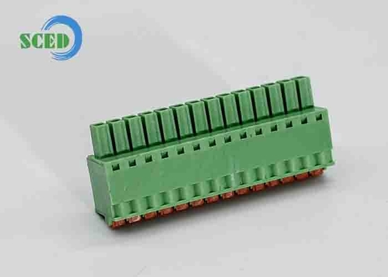3.50mm verde conector femenino en los bloques de terminales industriales conectores 8A 300V 16-30AWG