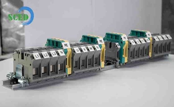Potentes y compactos bloques de terminales de plástico Din Rail que cambian la fuente de alimentación para aplicaciones industriales