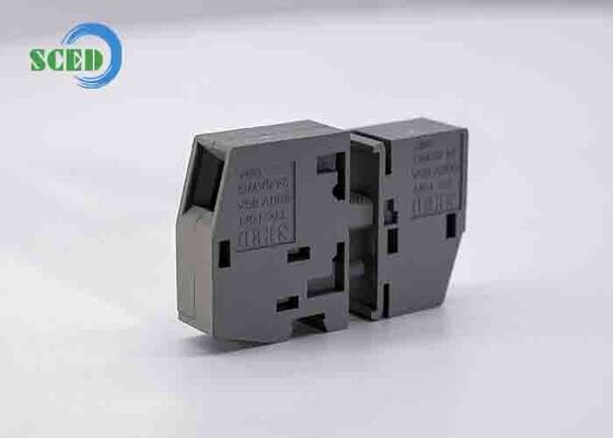 Bloques de terminales de riel DIN de material de riel de acero 0,7 kg Muestra 1 Gratis Componentes de cableado eléctrico duraderos para uso industrial