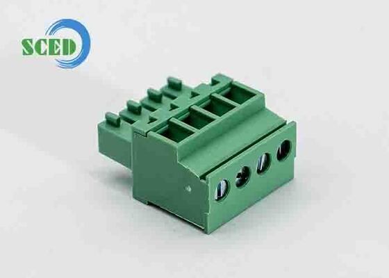 Conector eléctrico de bloque terminal enchufable con voltaje resistente de 3000 V AC/minuto, contactos 2P-20P y entrada de cable de 45 grados