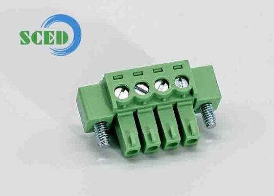Bloque de terminales enchufable tipo jaula con abrazadera de latón con voltaje de resistencia de 3000 V CA/minuto y terminal de bronce fosforado para conexiones eléctricas fiables