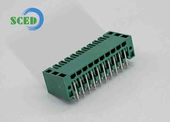 Bloque de terminal conectable de entrada de alambre de 45 grados con diámetro de agujero de PCB de 1.4 mm y terminal de bronce de fósforo para conexiones eléctricas seguras