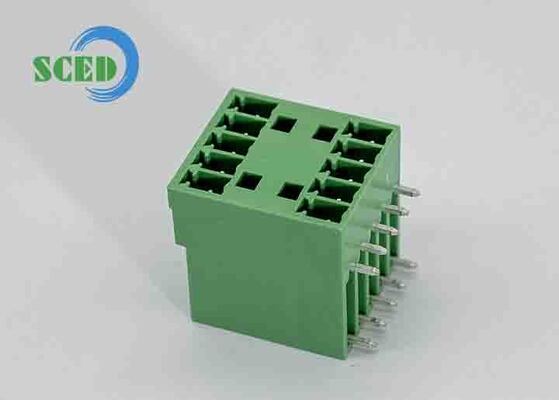 Bloque de terminales enchufable con zincado, carcasa de PA66 y voltaje de 150V para conexiones eléctricas seguras