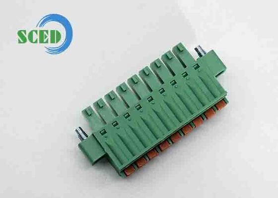 Bloque de terminales enchufable 12-24 AWG con resistencia de aislamiento superior a DC500V y material plástico PA66 para conexiones de cables seguras