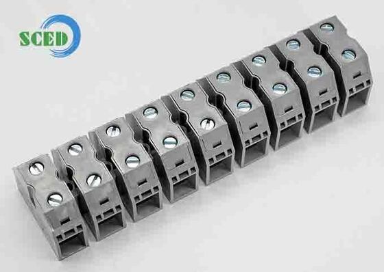 Bloques de terminales con panel gris Certificado CE Número de posiciones de 2 a 24 Diseñados para soluciones seguras de cableado de paneles eléctricos