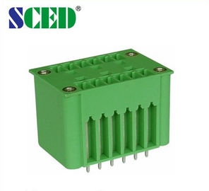 El tipo masculino PWB enchufa el conector 3,50 del verde del bloque de terminales PA66 3,81 5,08 7.62m m