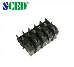 Conector de poder de cobre amarillo de la vivienda del bloque de terminales PA66 del soporte del panel del tornillo M4